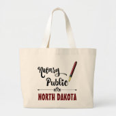 North Dakota notaris Public Ink Pen Grote Tote Bag (Voorkant)