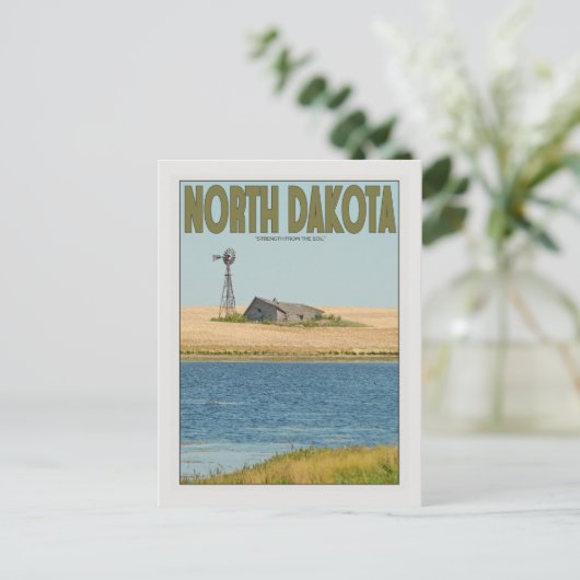 North Dakota - Old Farmstead - Green Briefkaart (Staand voorkant)