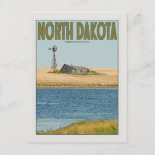 North Dakota - Old Farmstead - Green Briefkaart