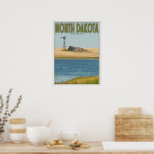 North Dakota - Old Farmstead - Green Poster (Keuken)