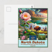 North Dakota Panorama: Schilderachtig reis Briefkaart (Voorkant / Achterkant)