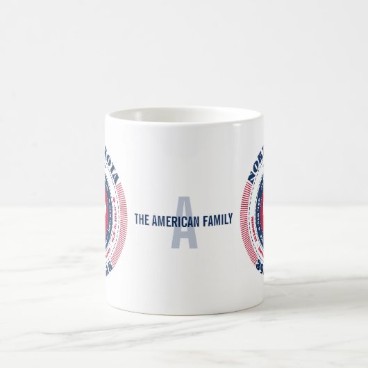 North Dakota Patriotic Circular Monogram Mok (Center)