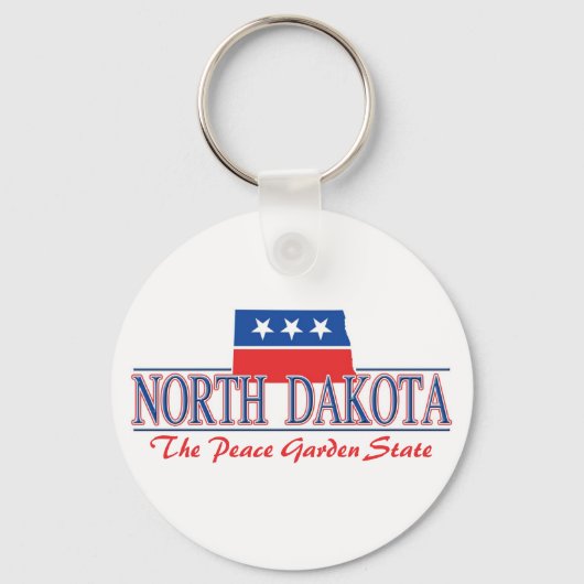 North Dakota Patriotic Sleutelhanger (Voorkant)