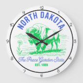 North Dakota Peace Garden State Bison Grote Klok (Voorkant)