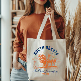 North Dakota Peace Garden State Bison  Tote Bag
