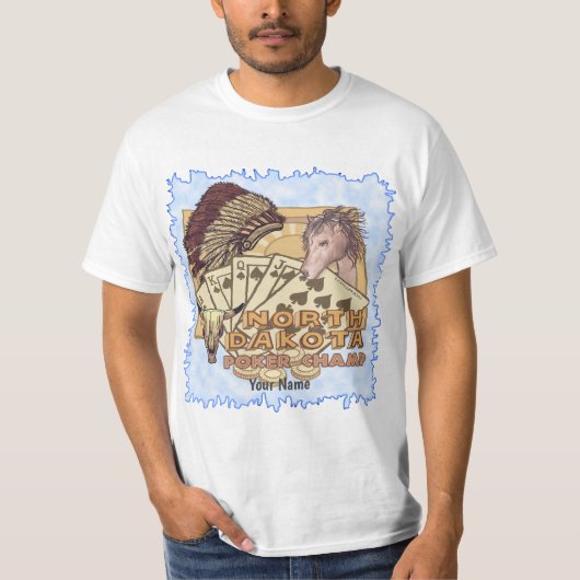 North Dakota Poker T-shirt (Voorkant)