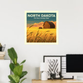  North Dakota Poster (Thuiskantoor)