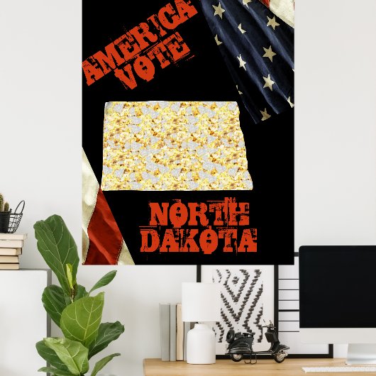 NORTH DAKOTA POSTER (Thuiskantoor)
