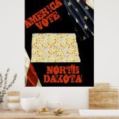 NORTH DAKOTA POSTER (Keuken)