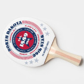 North Dakota Pride Circular Typography Monogram Tafeltennisbatje (Zijkant)