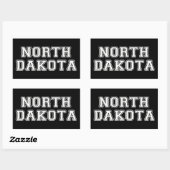 North Dakota Rechthoekige Sticker (Vel)