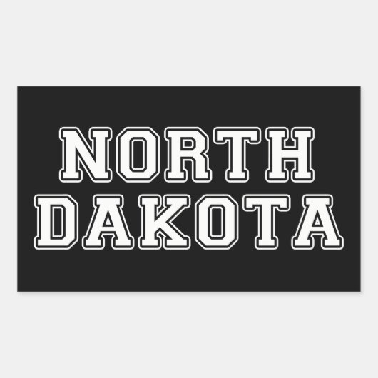 North Dakota Rechthoekige Sticker (Voorkant)