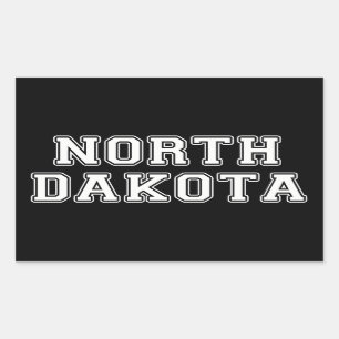 North Dakota Rechthoekige Sticker