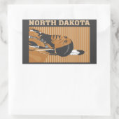 North Dakota Rechthoekige Sticker (Tas)