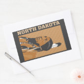 North Dakota Rechthoekige Sticker (Envelop)
