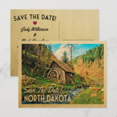 North Dakota redt de datum van de roestrijke Bosse Aankondigingskaart (Voorkant / Achterkant)