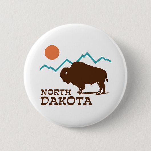 North Dakota Ronde Button 5,7 Cm (Voorkant)