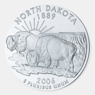 North Dakota Ronde Sticker