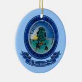 North Dakota Seal Keramisch Ornament (Rechts)