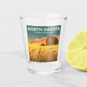 North Dakota Shot Glas (Voorkant)