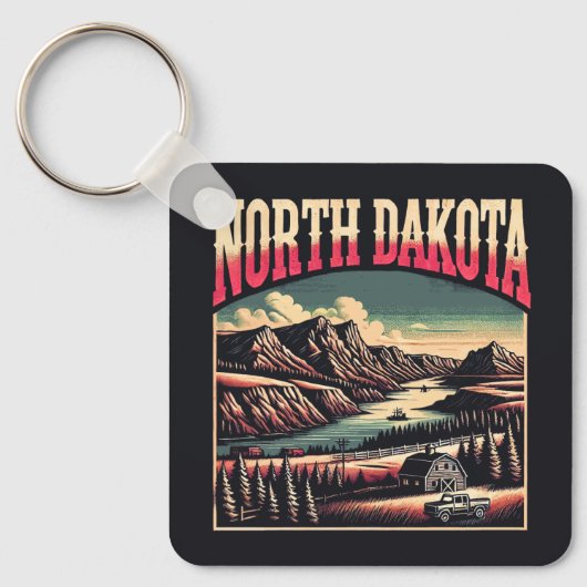 North Dakota Sleutelhanger (Voorkant)