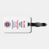 North Dakota staat gepersonaliseerde gift Bagagela Bagagelabel (Achterkant horizontaal)