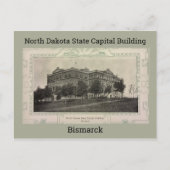 North Dakota State Capital Building 1908 Briefkaart (Voorkant)