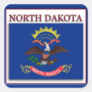 North Dakota State Flag Design Sticker