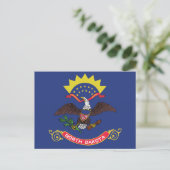 North Dakota State Flag Peace Garden Eagle Briefkaart (Staand voorkant)