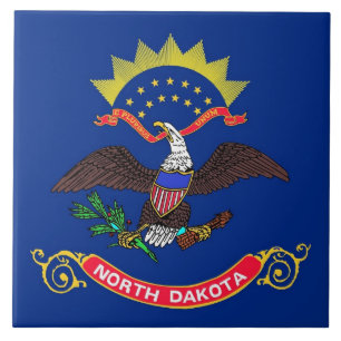North Dakota State Flag Tegel Tegeltje