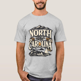 North Dakota State Heritage Badlands Bison Art T-shirt