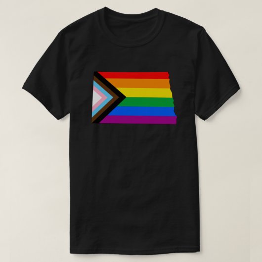 North Dakota State Pride LGBTQ Progress Pride T-shirt (Design voorkant)