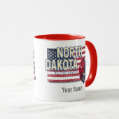 North Dakota State United States Retro Map  Mok (Voorkant rechts)