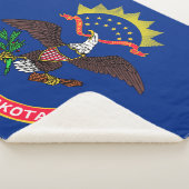 North Dakota State Vlag Print Patriottisch Sherpa Deken (3/4)