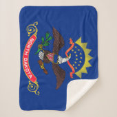 North Dakota State Vlag Print Patriottisch Sherpa Deken (Voorkant)