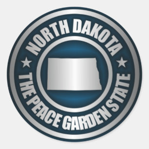 North Dakota Steel (Blauw) Stickers