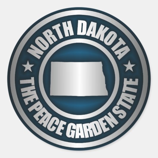 North Dakota Steel (Blauw) Stickers (Voorkant)