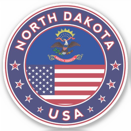 North Dakota Sticker (Voorkant)