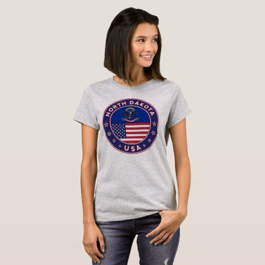 North Dakota T-shirt (Voorkant volledig)