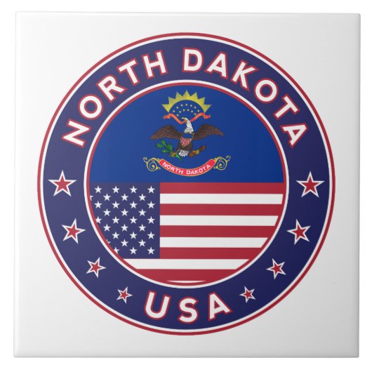 North Dakota Tegeltje (Voorkant)