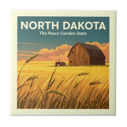  North Dakota Tegeltje (Voorkant)