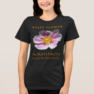 North Dakota Territory Bloem Wilde Prairie Roos Tri-Blend Shirt