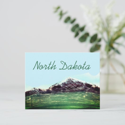 North Dakota Territory Briefkaart (Staand voorkant)
