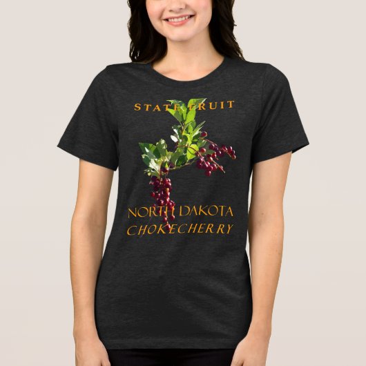 North Dakota Territory Fruit De Chokecherry Tri-Blend Shirt (Voorkant)