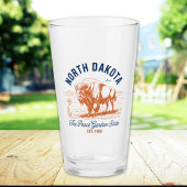 North Dakota The Peace Garden State Bison Glas