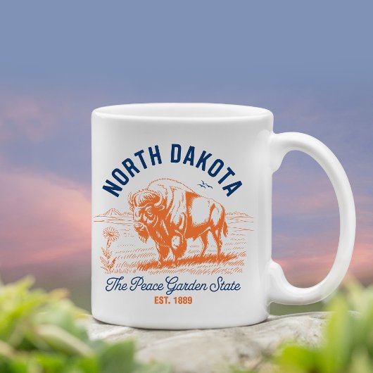 North Dakota The Peace Garden State Bison  Koffiemok