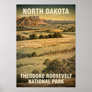 North Dakota Theodore Roosevelt Nationaal Park V02 Poster