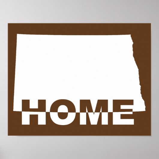 North Dakota Thuis Weg Van Poster Staat Bord (Voorkant)