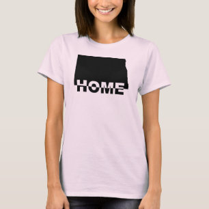 North Dakota Thuis Weg Van Staat T-Shirt Tees