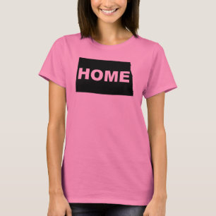 North Dakota Thuis Weg Van Staat T-Shirt Tees
